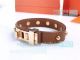 Copy Hermes Ladies Leather Bracelet With Rose Gold Buckle (1)_th.JPG